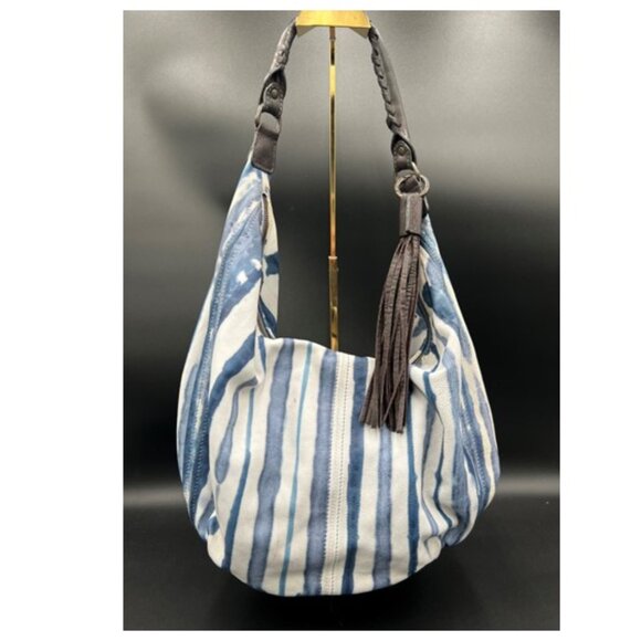 EUC-Tano Handbags - Soft Italian Leather Half Moon Hobo w/Whipped Stitch Handle - Picture 1 of 14